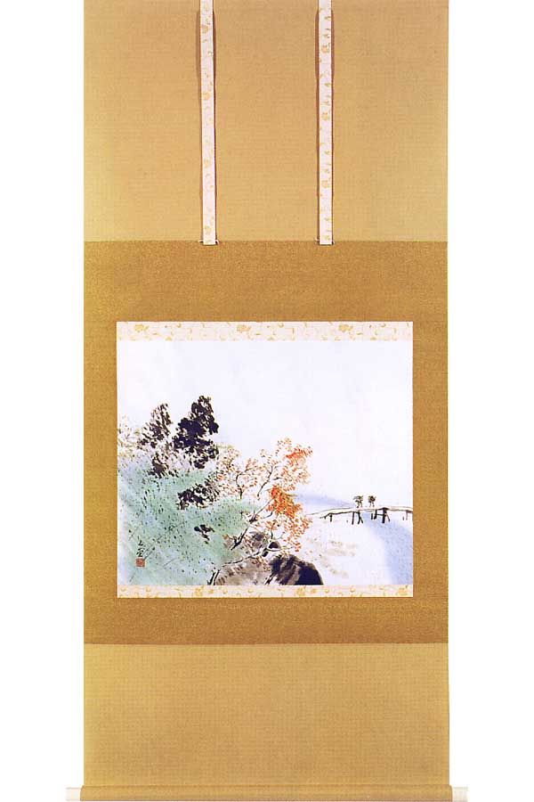 楽天市場】川合玉堂 掛け軸 時雨 送料無料 【掛軸】【一間床・半間床