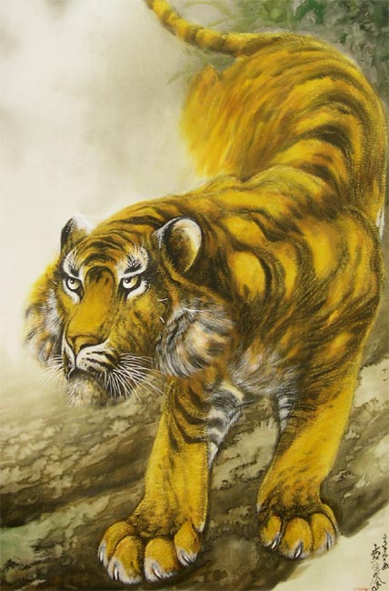 虎の掛軸 作品証明書付き 虎の掛軸 作品証明書付き