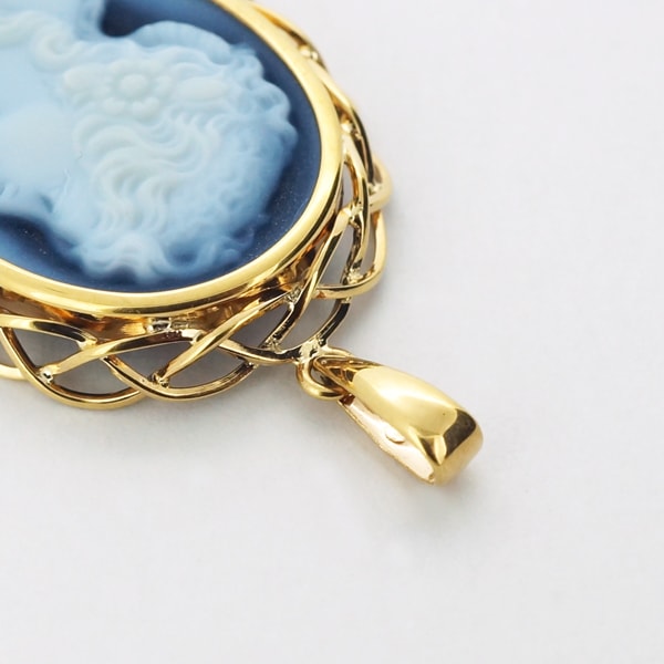 楽天市場】【限定1点】 K18 イエローゴールド メノウ カメオ