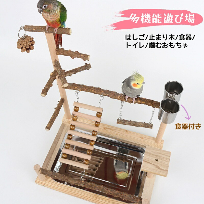 楽天市場】インコ 遊び場 バード おもちゃ アスレチック 玩具 スタンド