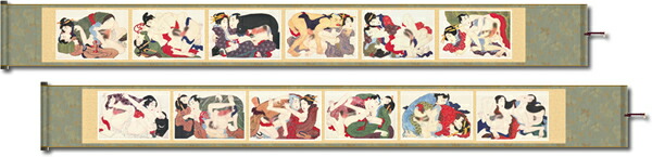 楽天市場】浮世絵秘蔵名品集 【北斎】（巻物）浪千鳥 【上巻・下巻】二