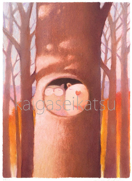 ふうか！ ジクレー版画 天使のいる季節 花色の天使 渡辺宏 本付き