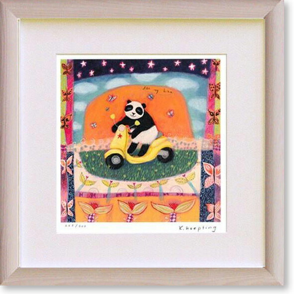 カレン ホイプティング ジクレー 額装 犬 カレンホイプティング