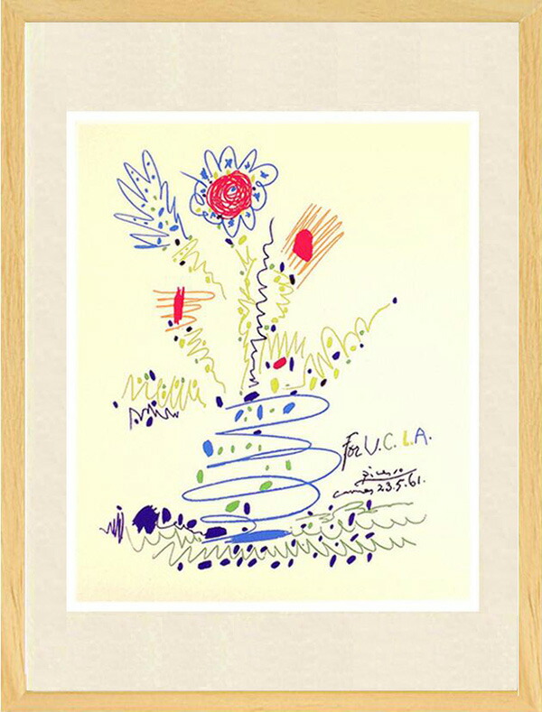 楽天市場】絵画 巨匠 ピカソ 花 ミュージアムアート インテリア : 絵画生活