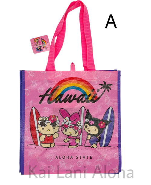 日焼けキティ ダニエル ビニールトートバッグ ハイビスカス ハワイ