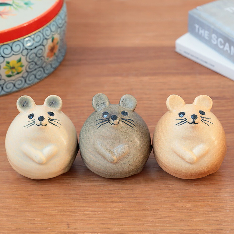 楽天市場】Lisa Larson 3匹のねずみ リサラーソン オブジェ 陶器 動物