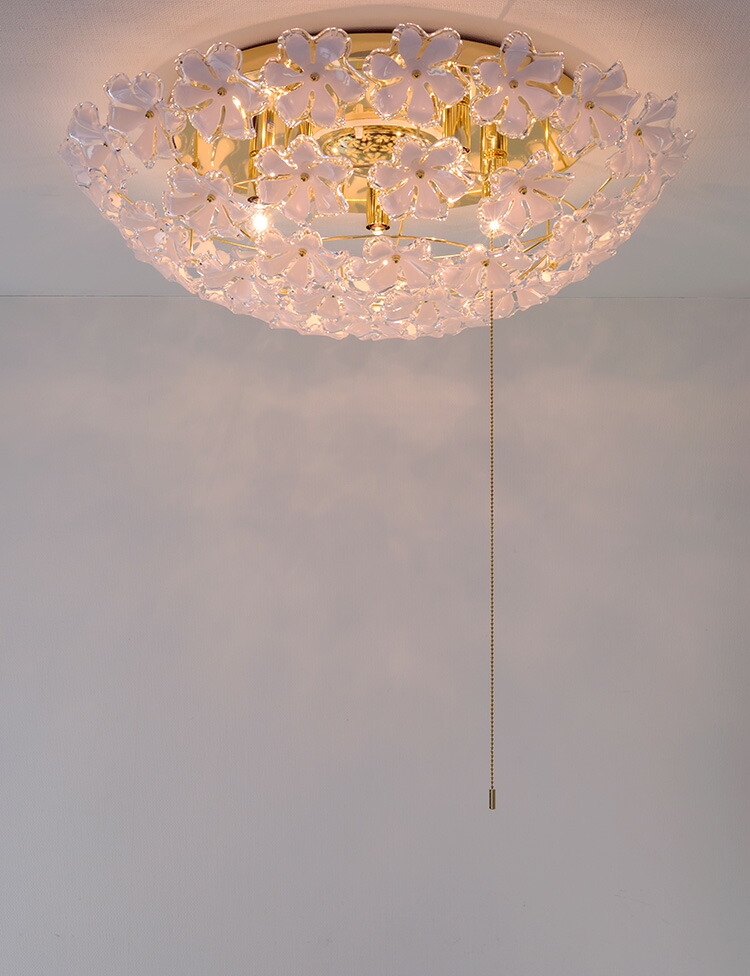 Wab 】kishima 6灯 シャンデリア 取り付け簡単シーリングライ Wab