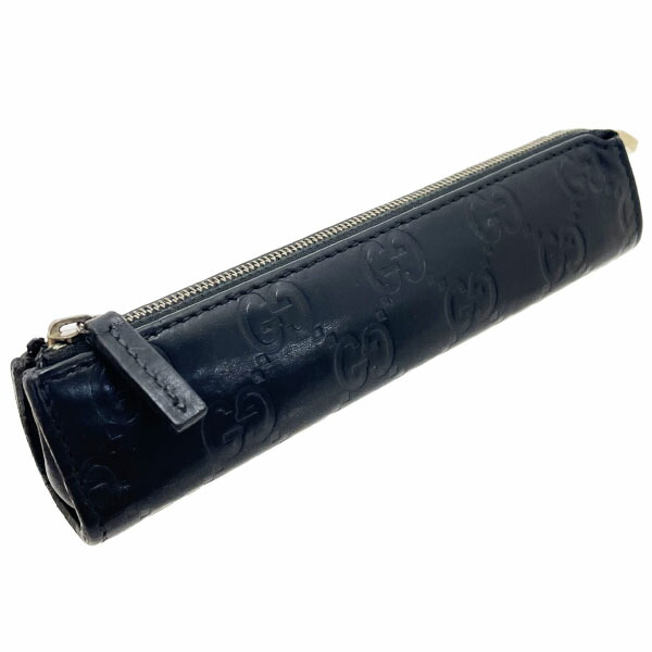 楽天市場】グッチ ペンケース シマライン ペンポーチ レザー 革