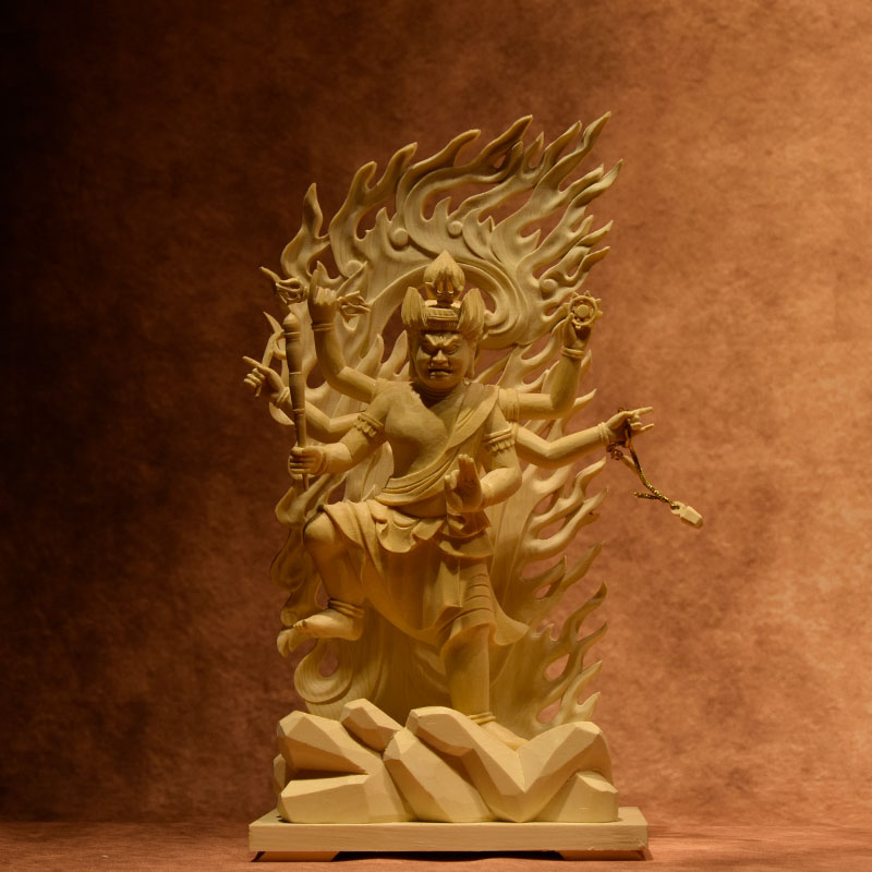 楽天市場】木彫り仏像 【烏枢沙摩明王（うすさまみょうおう）】 桧木