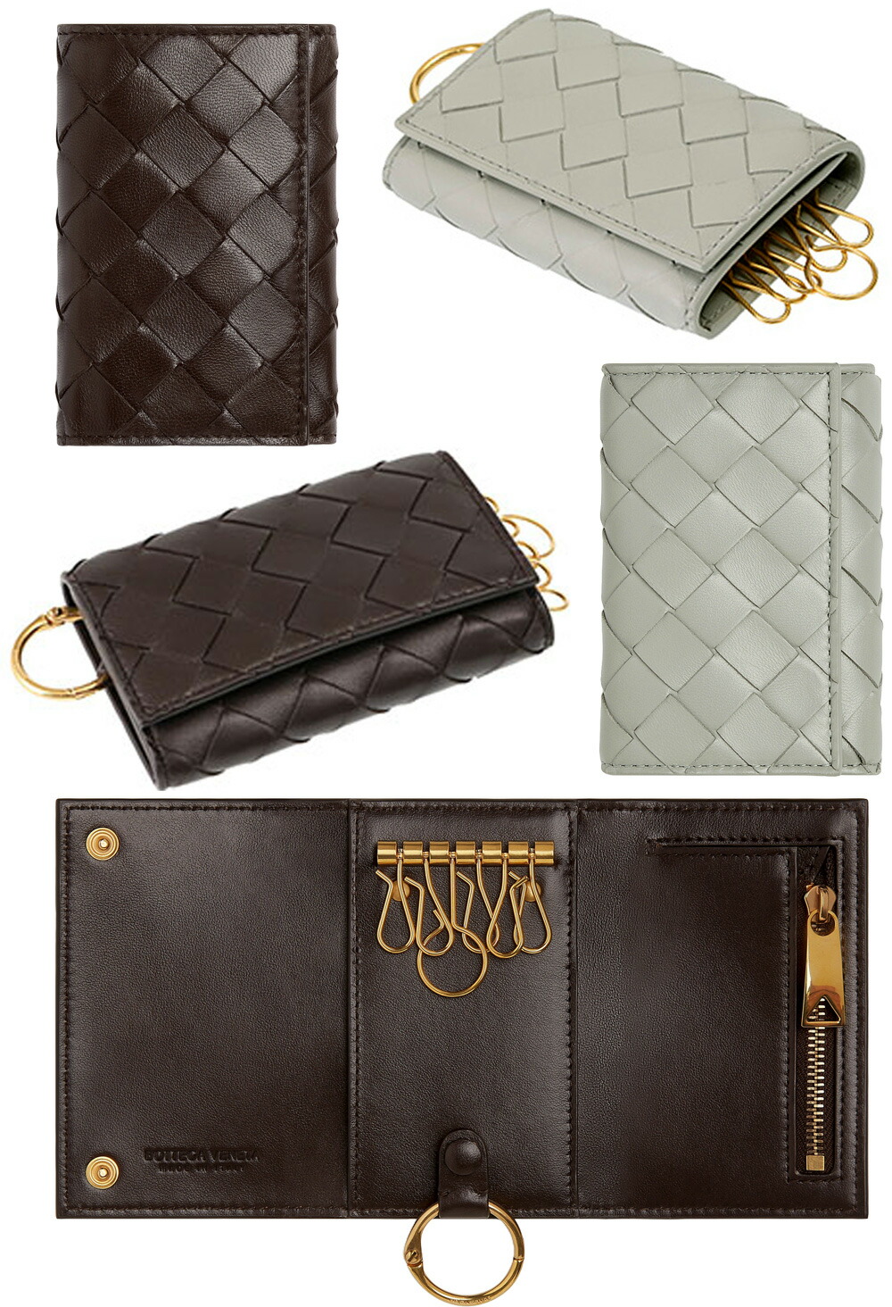 楽天市場】ボッテガ キーケース ブラウンの通販