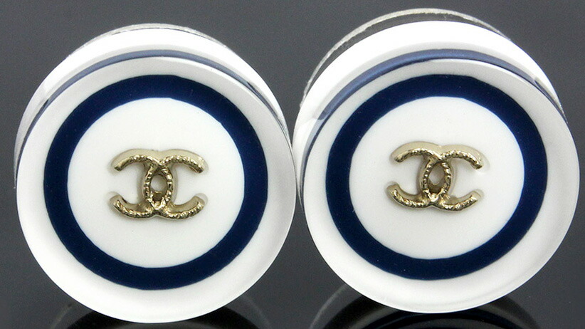 楽天市場】CHANEL シャネル ピアスピンク×ブラックCCロゴブラック