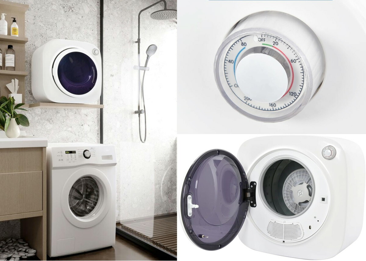 ミニ乾燥機 小型衣類乾燥機 衣類乾燥機 小型 ノブ式操作 工事不要 楽天