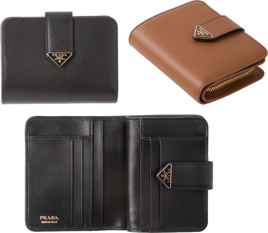 楽天市場】PRADA プラダ レディースL字ファスナー小銭入れ付き二つ折り
