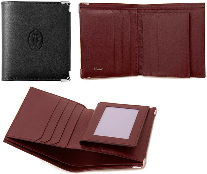 楽天市場】Cartier カルティエエンボスドゥーブルCロゴ 二つ折り財布