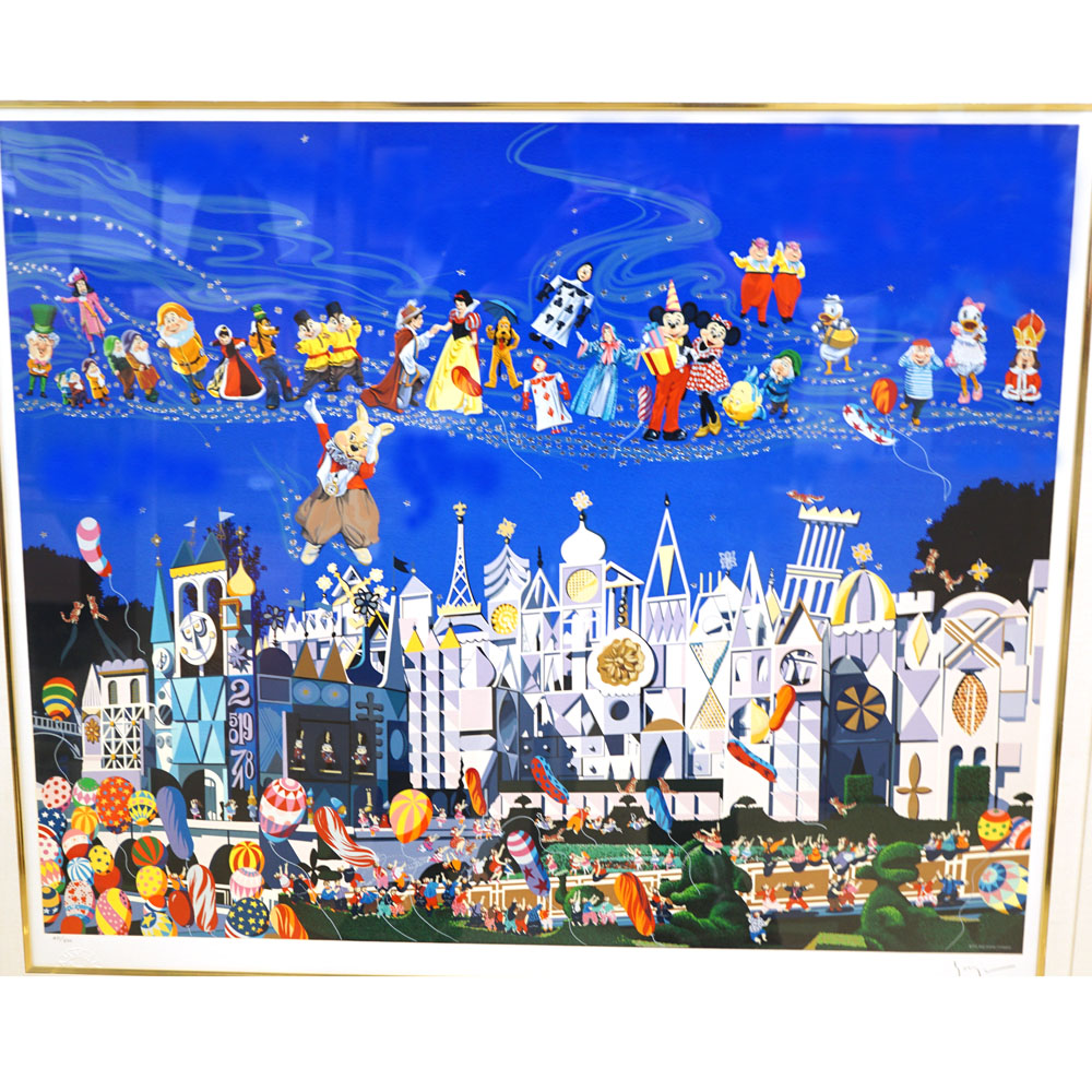 ヒロ・ヤマガタ シルクスクリーン「ギャラリー・広場」 ヒロ・ヤマガタ