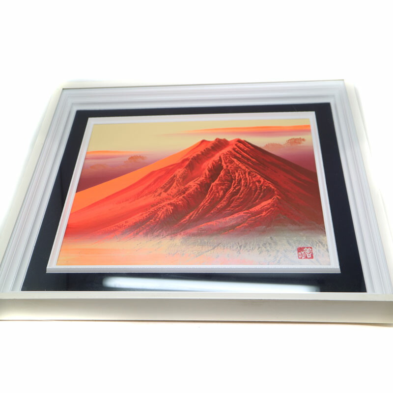 赤富士絵画】百瀬善明作 厚盛赤富士 赤富士絵画】百瀬善明作