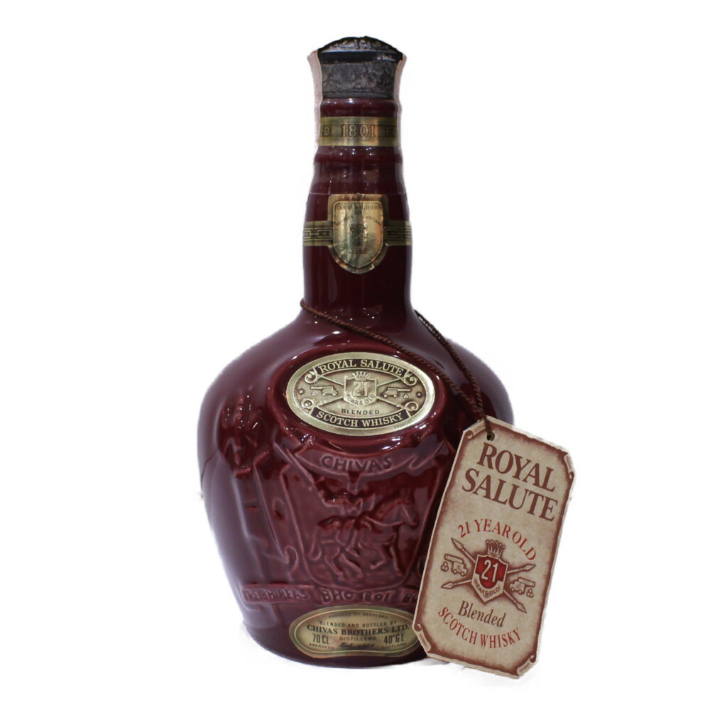 古酒 Salute 21年 2本 2本 ロイヤルサルート 21年 赤 青 スコッチ