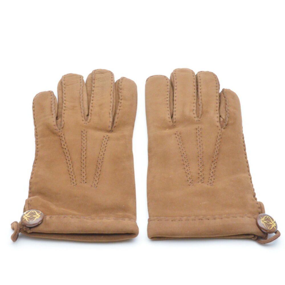 LOEWE ロエベ レザーグローブ 手袋 グレー ヌバック 楽天市場