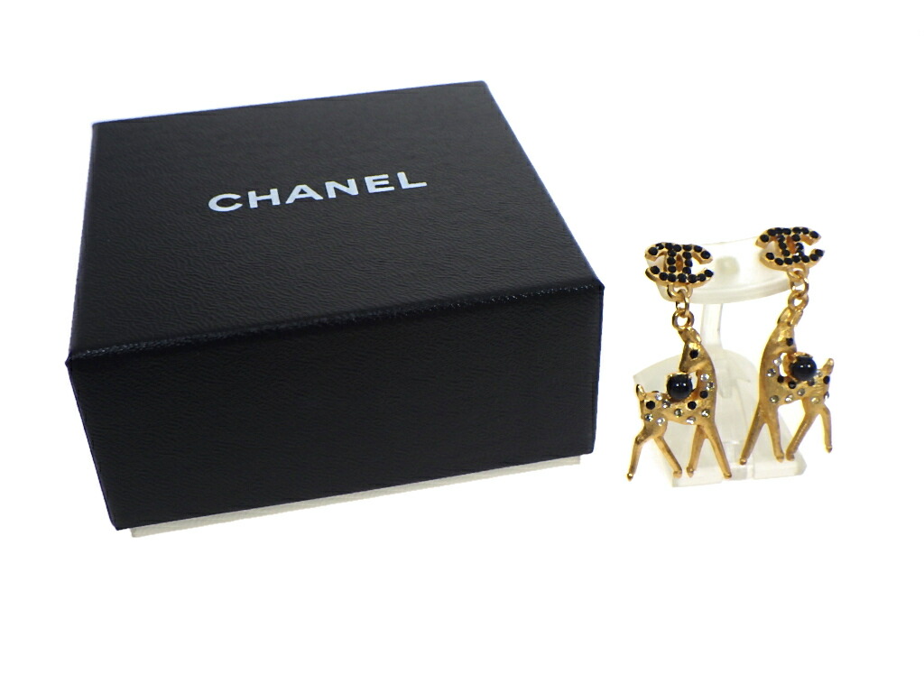 楽天市場】CHANEL シャネル ココマーク ラインストーン付き バンビ
