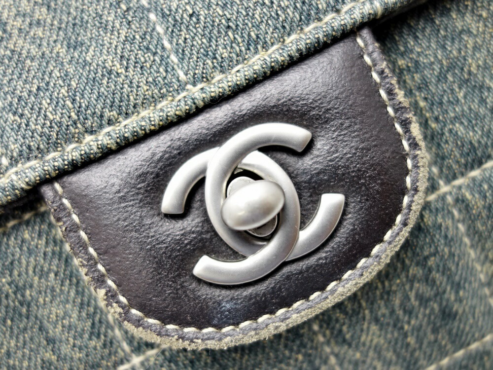 楽天市場】【CHANEL】シャネル チョコバー デニム チェーンショルダー