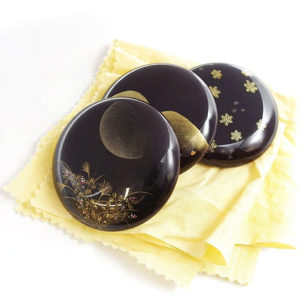 楽天市場】【中古】加州 鈴木松栄作 雪月花 金輪寺茶器 棗 なつめ