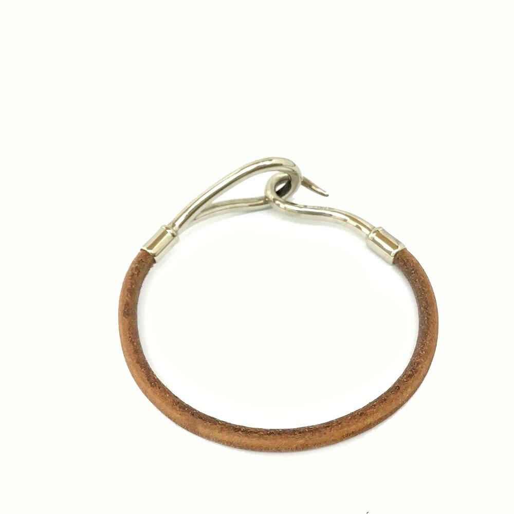 楽天市場】T【HERMES】 ジャンボブレスレット ブラウン シルバー金具