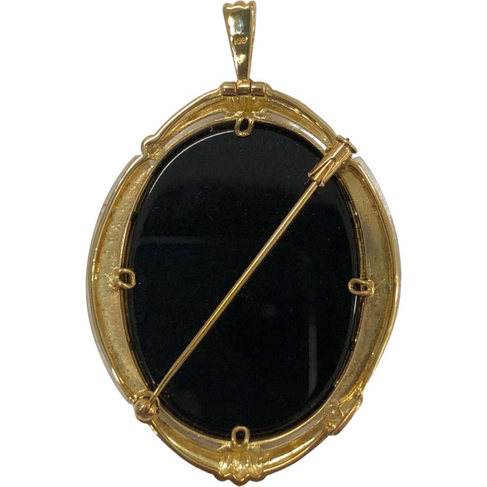 楽天市場】［南店］【美品】 K18 カメオ ブローチ 兼 ペンダントトップ