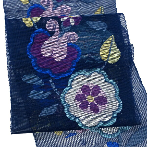 楽天市場】≪15%OFFクーポンあり≫帯屋捨松 夏名古屋帯 紺色 仕立て