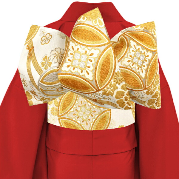 楽天市場】大光 袋帯 白 金 振袖用 仕立て上がり 正絹 西陣織 新品