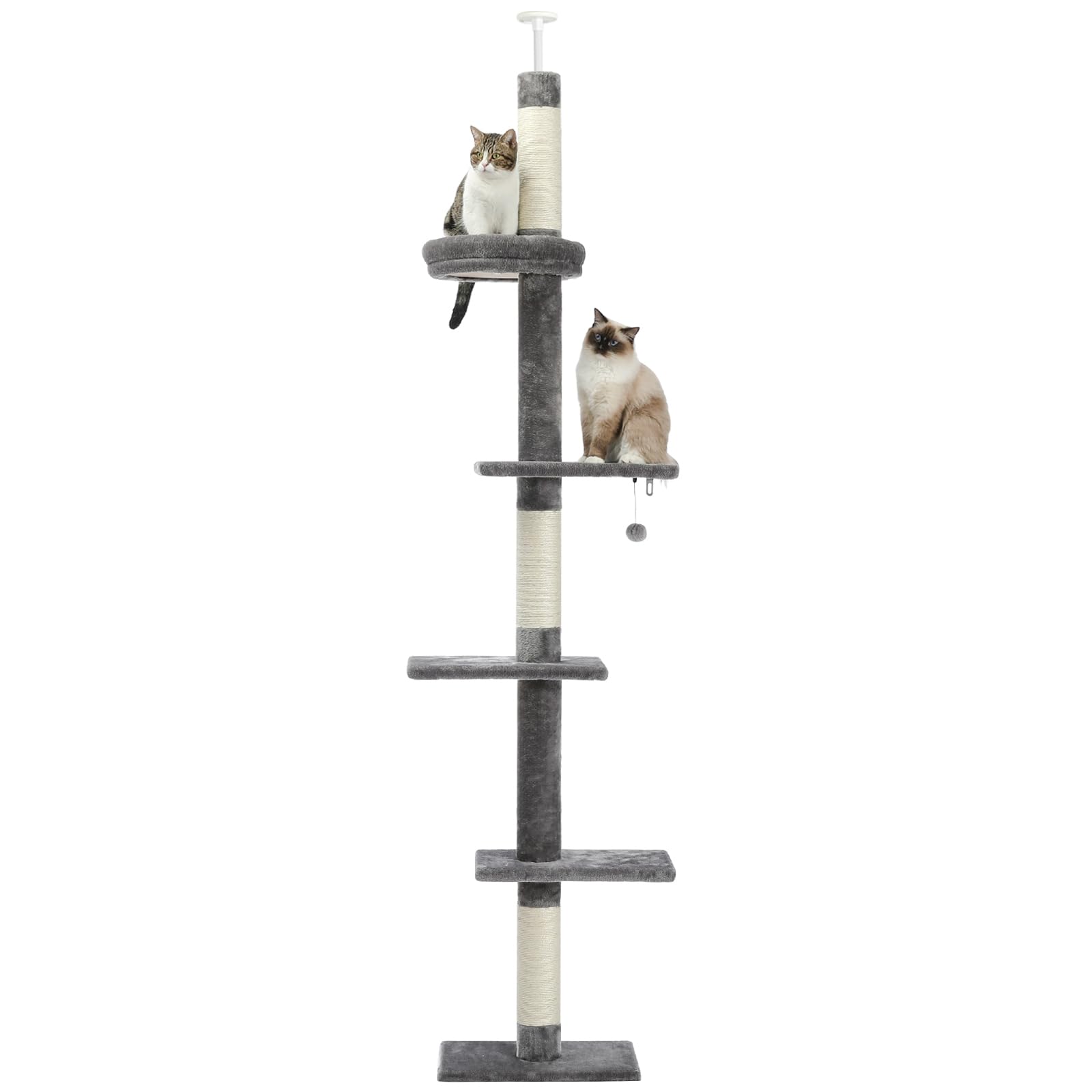 楽天市場】キャットタワー 突っ張り スリム 突っ張り棒 取り付け簡単