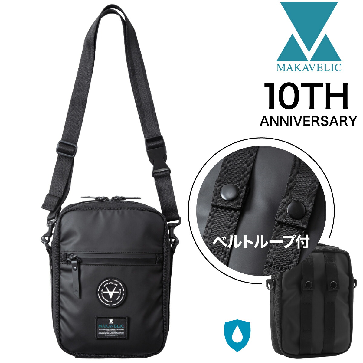 coldrain MAKAVELIC ショルダーバッグ ブラック coldrain × MAKAVELIC