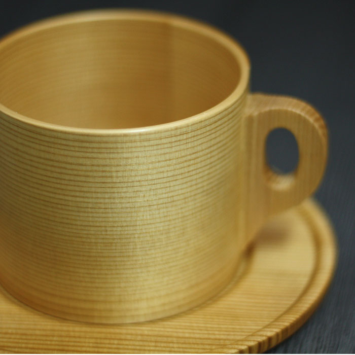 楽天市場】大館工芸社 曲げわっぱコーヒーカップ&ソーサー 2セット 曲