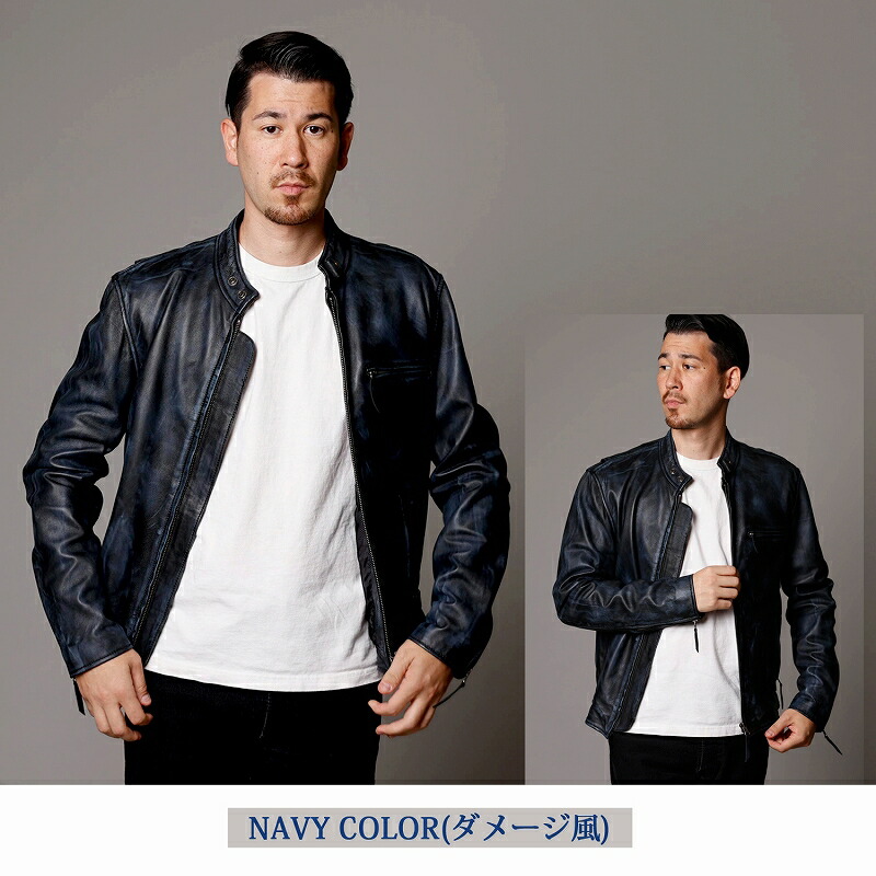 楽天市場】シングルライダースジャケット 本革 メンズ レザー