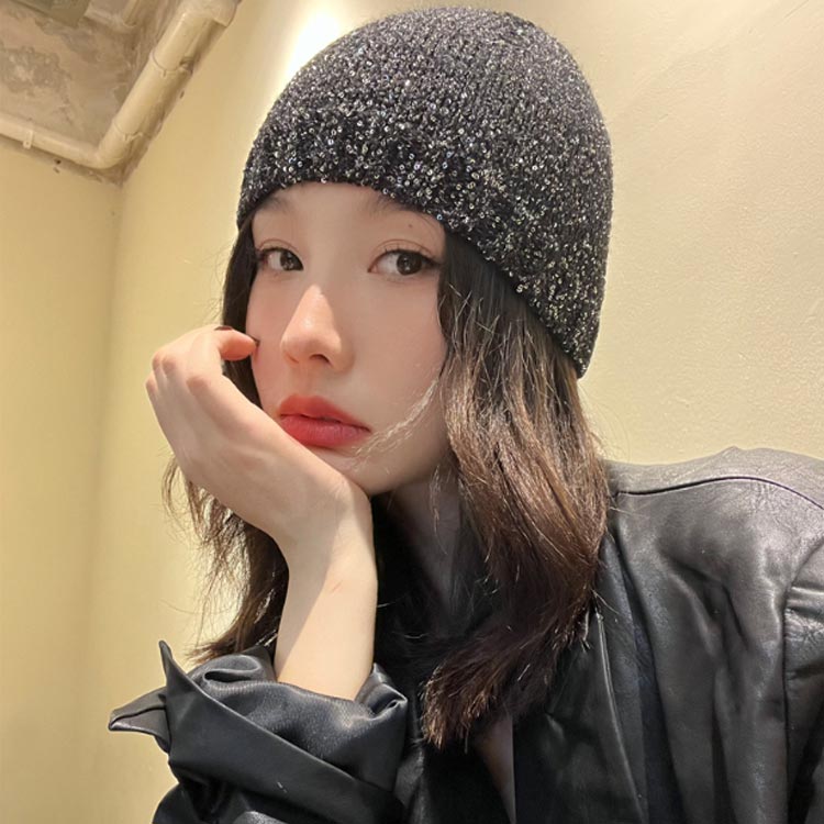 CHANEL キラキラマフラー キラキラニット帽 セット CHANEL キラキラ