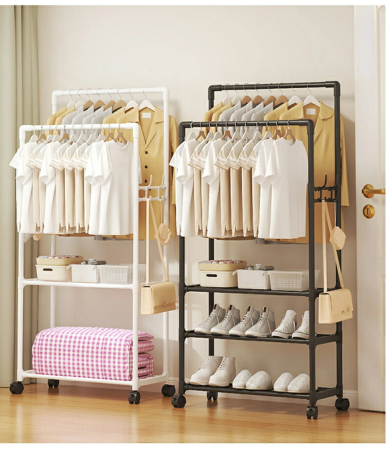 ハンガーラック パイプハンガー メタルラック ワードローブ」の人気