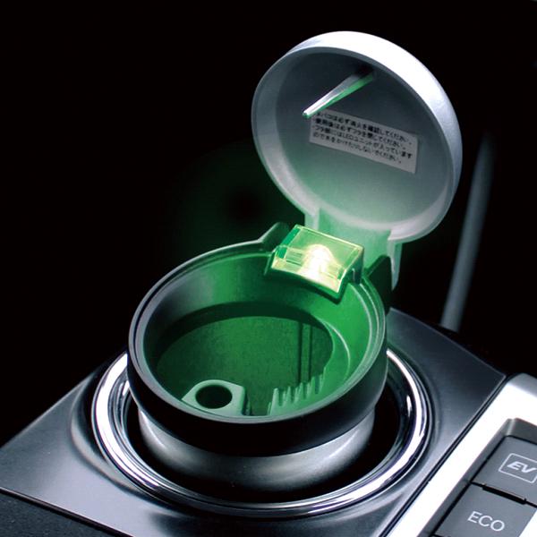 楽天市場】槌屋ヤック PZ-632 光る缶灰皿3 グリーン アッシュ PZ632