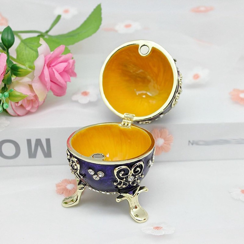 楽天市場】卵の形たまご ジュエリーボックス 合金製 イースターエッグ