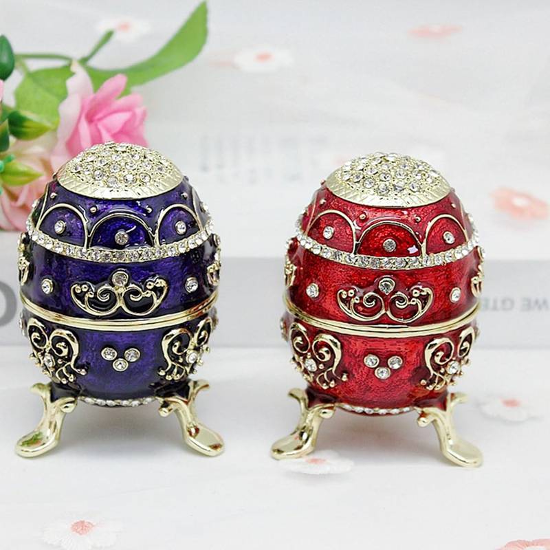 楽天市場】卵の形たまご ジュエリーボックス 合金製 イースターエッグ