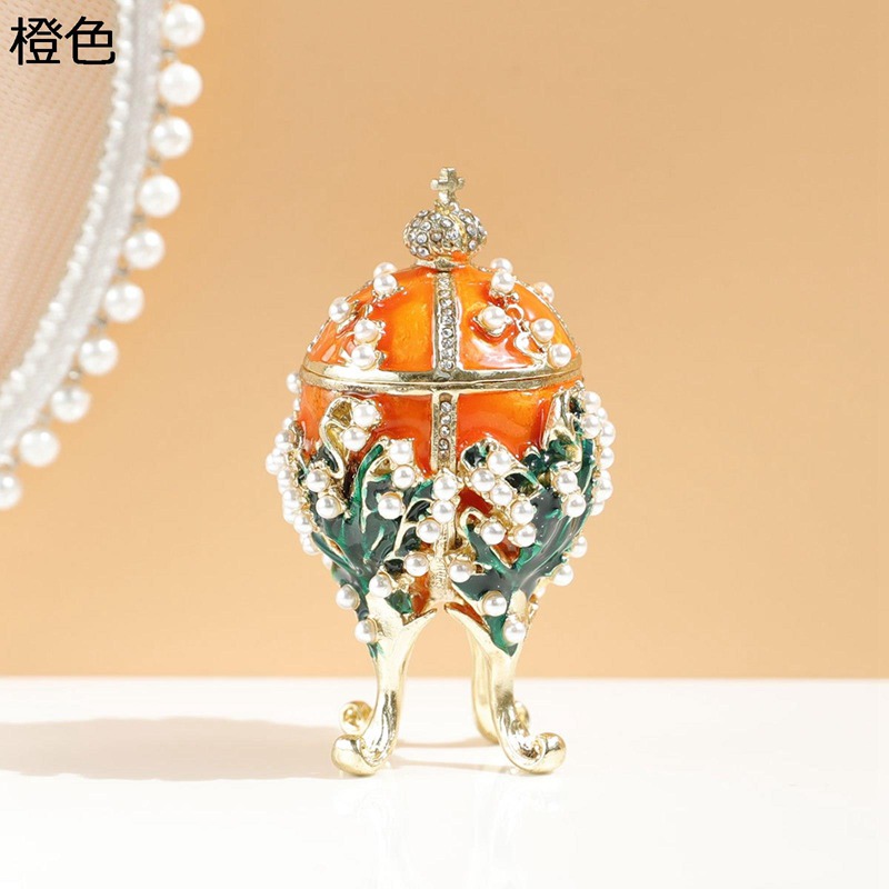 楽天市場】卵の形たまご ジュエリーボックス 合金製 イースターエッグ