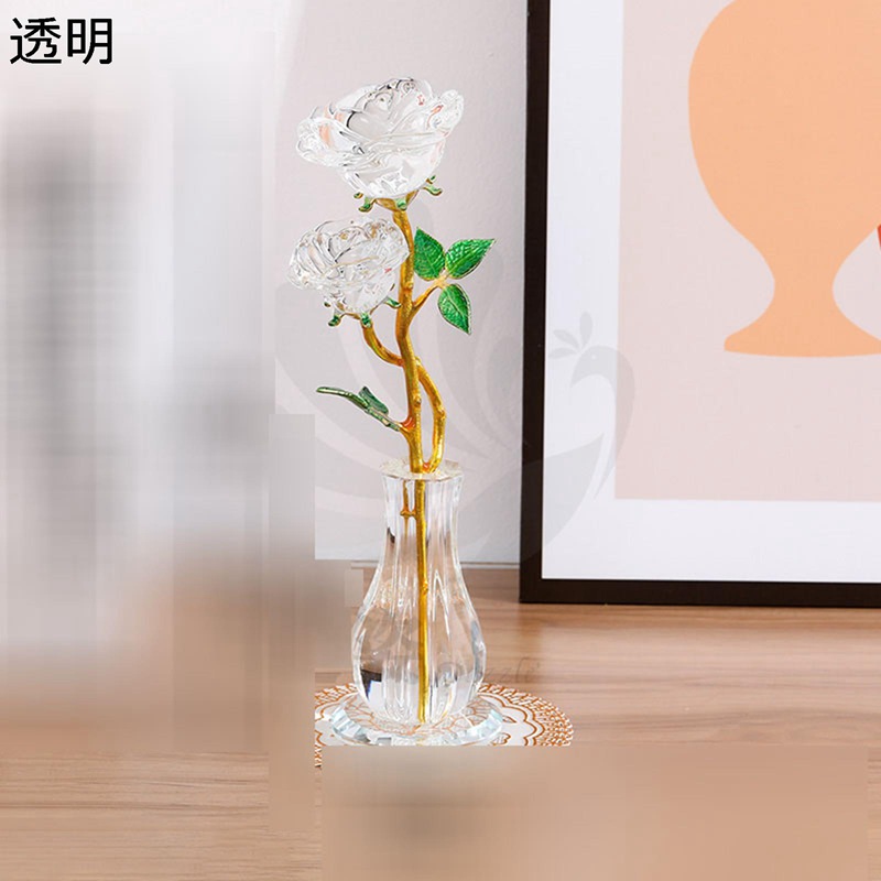 楽天市場】花 置物 枯れない花 バラ 薔薇 造花 K9クリスタル 美しい