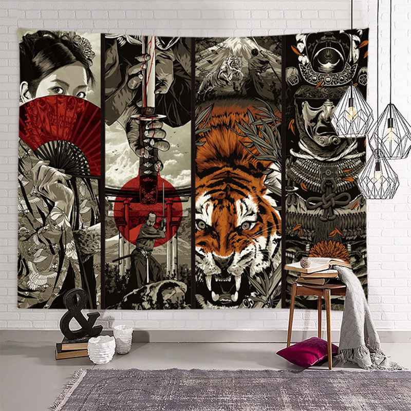 楽天市場】壁掛け 和風タペストリー おしゃれ 壁飾り ゲームルーム