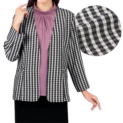 PEPLUM ヨシキヒシヌマ 黒白ギンガムチェックコート PEPLUM