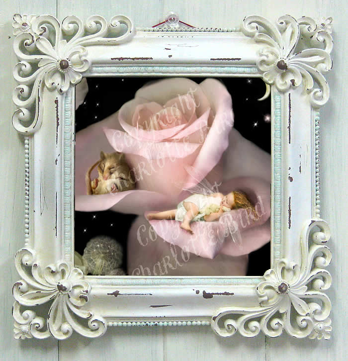 シャーロットバードの油絵調のクラシックウッドフレーム ア