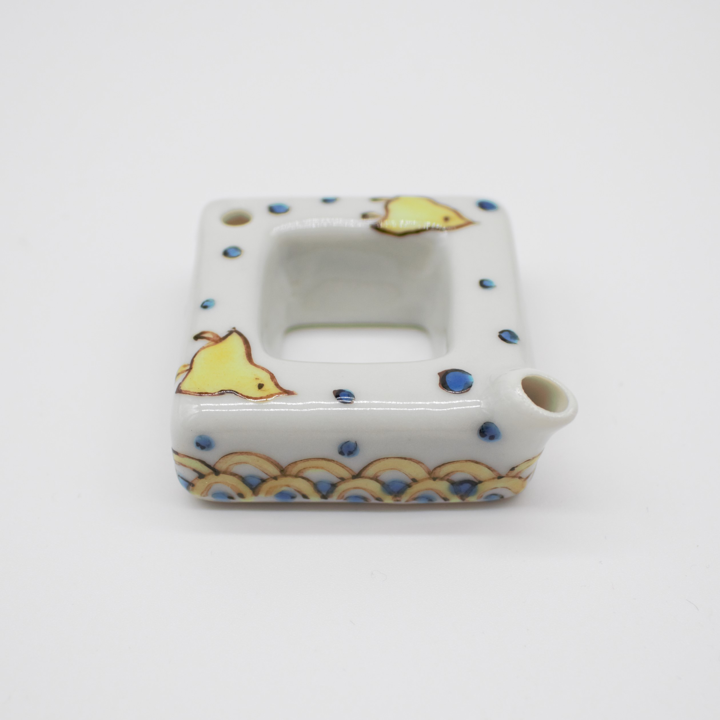 復興織部 陽刻 角 水滴 大型 古美術 古道具 書道具 アンティーク 復興