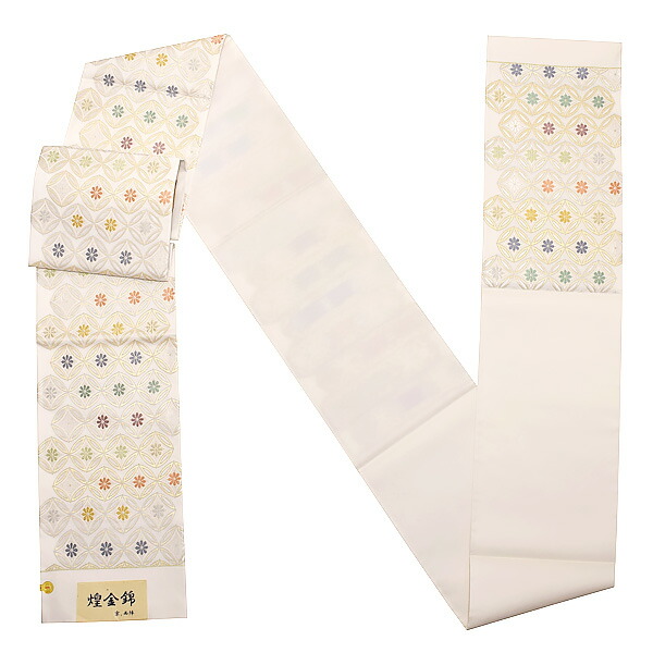 楽天市場】【Prices down4】礼装 袋帯「白色 七宝花菱文」未仕立て