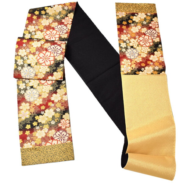 楽天市場】振袖 帯「赤×黒 桜尽くし」日本製 西陣織 西陣織証紙番号 No