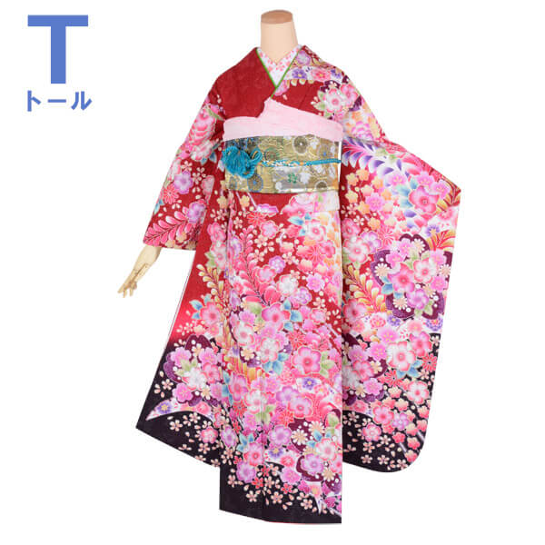楽天市場】【成人式 振袖 レンタル】RS1654 正絹 赤 豪華 総柄 辻が花