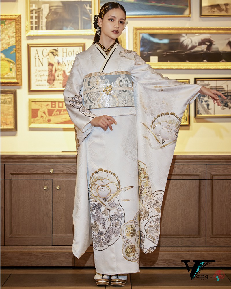 大特価】ワケアリ 振袖セット 成人式 正絹 着付け練習用 白 103 ○ 大