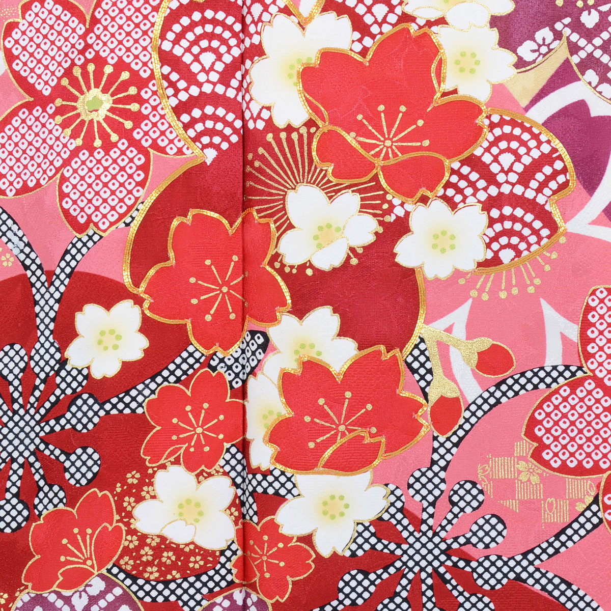 楽天市場】【成人式 振袖 レンタル】RS1924 正絹 赤×ピンク 桜満開フル