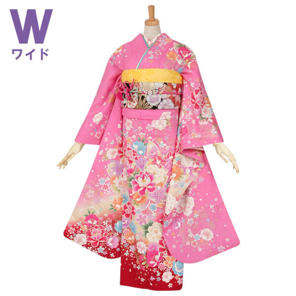 楽天市場】【成人式 振袖 レンタル】RS1105 正絹 ピンク 牡丹と桜フル